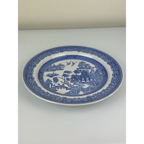 Spode Blue Room Collection Plate WILLOW 10.5" Made in England Oriental Decor - Picture 2 of 11